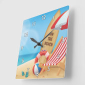 Cool Summer on the Beach met Surven Boards Vierkante Klok (Hoek)