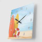 Cool Summer on the Beach met Surven Boards Vierkante Klok (Hoek)