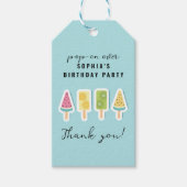 Cool Summer Popsicle Verjaardag Cadeaulabel (Voorkant)