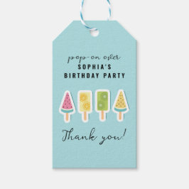 Cool Summer Popsicle Verjaardag Cadeaulabel