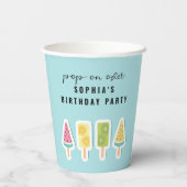 Cool Summer Popsicle Verjaardag Papieren Bekers (Achterkant)