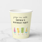 Cool Summer Popsicle Verjaardag Papieren Bekers (Voorkant)