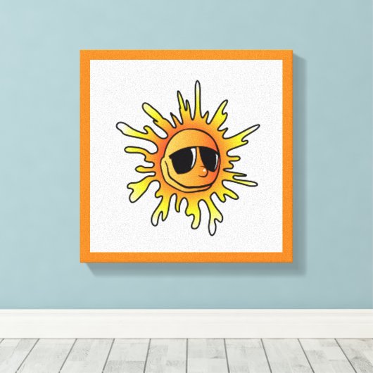 COOL SUMMER SUN CANVAS AFDRUK (Insitu (Houten vloer))