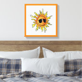 COOL SUMMER SUN CANVAS AFDRUK (Insitu (Slaapkamer))