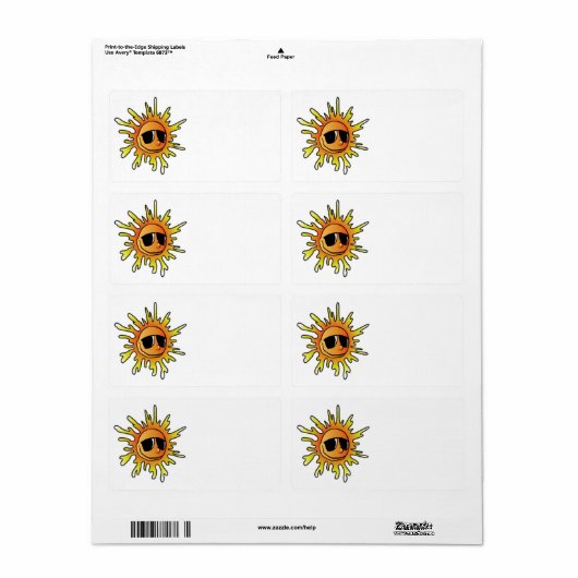 COOL SUMMER SUN ETIKET (Full Sheet)