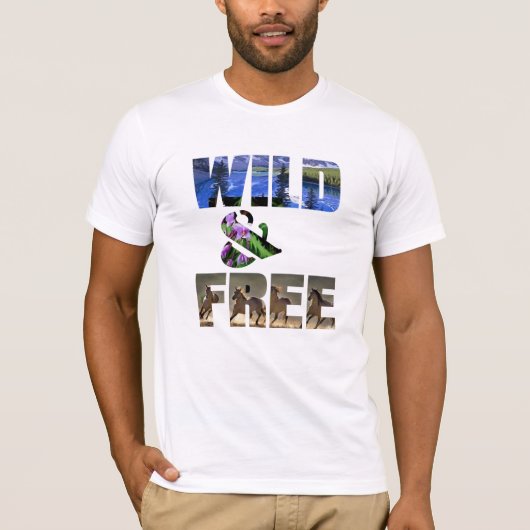 Cool Summer Wild & Free print TS - Trendy Beachy T-shirt (Voorkant)