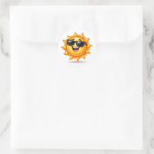 Cool Sun Cartoon Wearing Sunglasses Sticker (Tas)