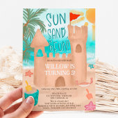 Cool Sun Fun Beach Party Sand Castle Kinderen Kaart