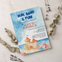 Cool Sun Fun Beach Party Zandkasteel Kids Verjaard