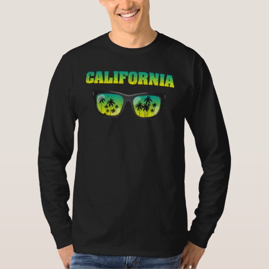 Cool Sunbries Californian Summer Palm Trees Cali T-shirt (Voorkant)