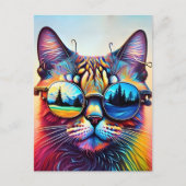 Cool Sunglass Cat # 1 Poster Briefkaart (Voorkant)