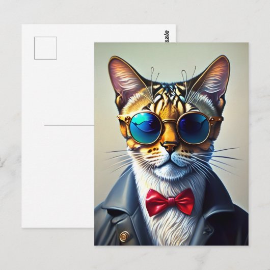 Cool Sunglass Cat # 2 Briefkaart (Voorkant / Achterkant)