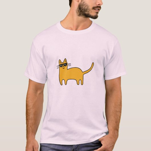 Cool Sunglasses Cat T-shirt (Voorkant)
