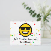 Cool Sunglazen Emoji Briefkaart (Staand voorkant)