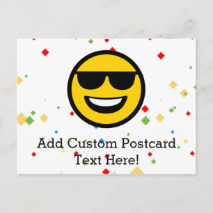 Cool Sunglazen Emoji Briefkaart
