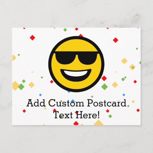 Cool Sunglazen Emoji Briefkaart (Voorkant)