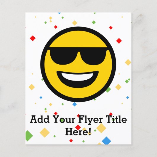 Cool Sunglazen Emoji Flyer (Voorkant)