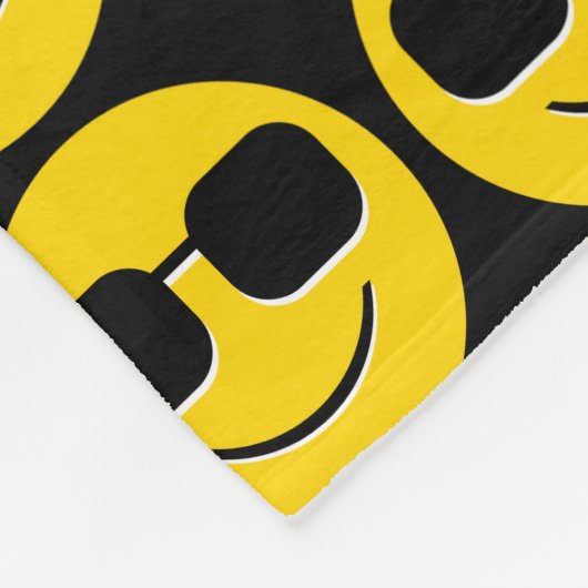 Cool Sunglazen Emoji Guy Fleece Deken (Hoek)