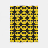 Cool Sunglazen Emoji Guy Fleece Deken (Voorkant)