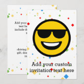 Cool Sunglazen Emoji Kaart (Voorkant / Achterkant)