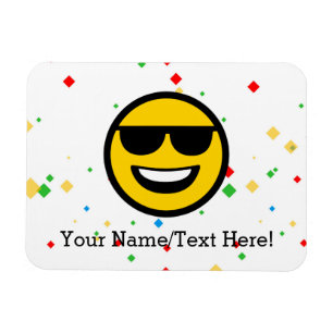 Cool Sunglazen Emoji Magneet