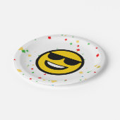 Cool Sunglazen Emoji Papieren Bordje (Gekanteld)