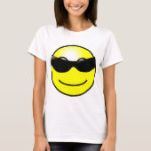 Cool Sunglazen Yellow Smiley Face T-shirt (Voorkant)