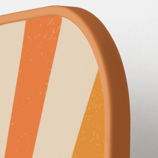 Cool Sunrise Retro Rays Aangepaste tekstnaam Telef Pickleball Paddle (Links Detail)