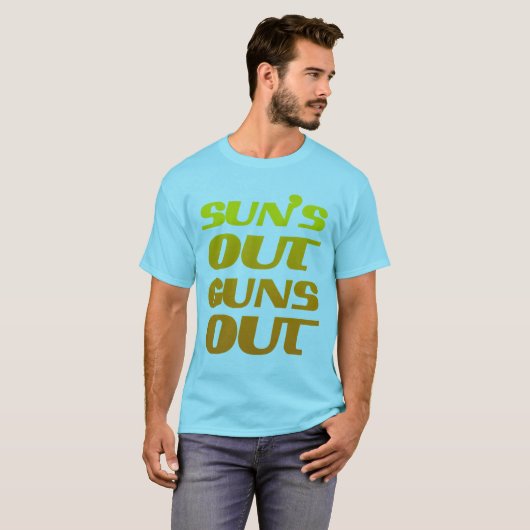 Cool Suns Out Pistolen uit T-shirt (Voorkant volledig)