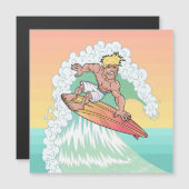 Cool Sunset Surfer Magnetische Kaart (Voorkant / Achterkant)