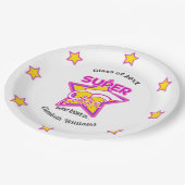 Cool Super Afstudeerder Roze - Personaliseer Naam  Papieren Bordje (Gekanteld)