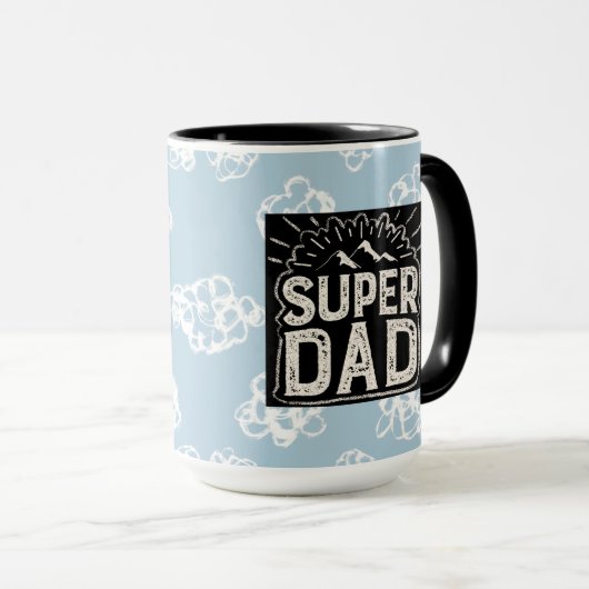 Cool Super Dad Coffee Mok (Voorkant rechts)