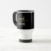 Cool Super Mam Modern Black en Gold Elegant Reisbeker (Voorkant links)