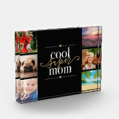 Cool Super Moeder Zwart En Goud 6 Fotoblokken (Links)