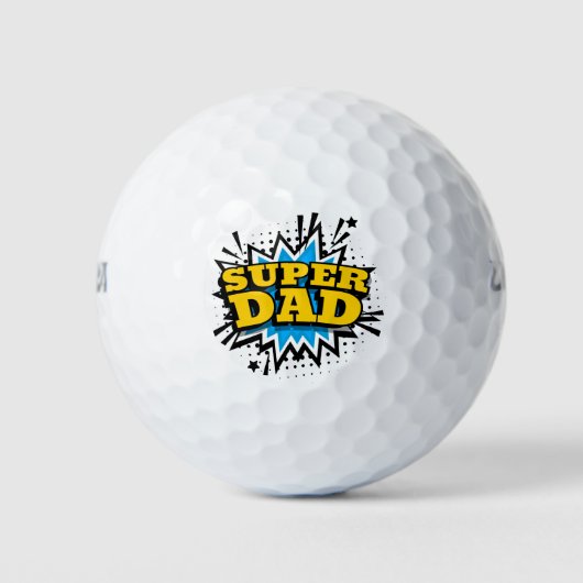 Cool Super Pap Blue Black Yellow White Golfballen (Voorkant)