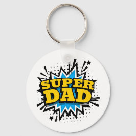 Cool Super Pap Blue Black Yellow White Sleutelhanger