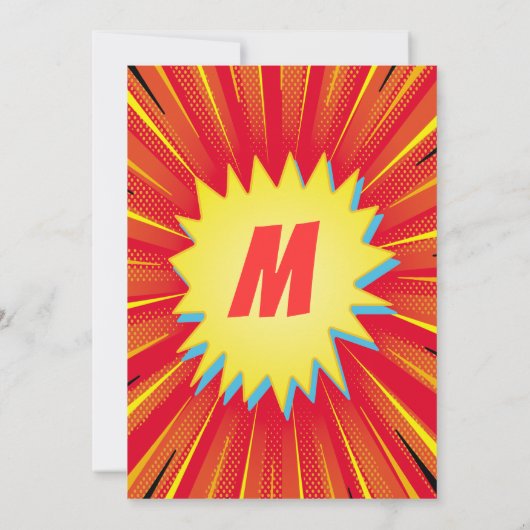 Cool Superheld Cartoon Modern Boy's Verjaardagsfee Kaart (Achterkant)