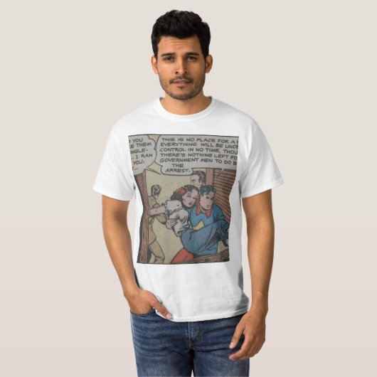 Cool superheld comic t-shirt (Voorkant volledig)
