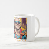 Cool Superheld Dad Comic Book Art Style Koffiemok (Voorkant rechts)