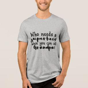 Cool superheld Opa woordkunst Tri-Blend Shirt
