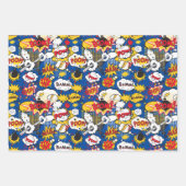 cool superheld word art betegeld patroon inpakpapier vel (Voorkant 2)