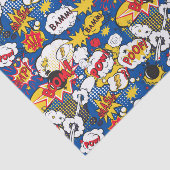 cool superheld word art betegeld patroon tissuepapier (Detail)