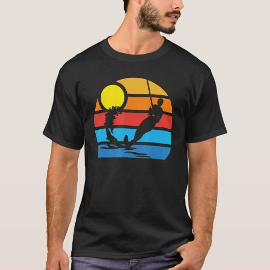 Cool Surface Water Skiing Sport  Skier Men And Wom T-shirt (Voorkant)