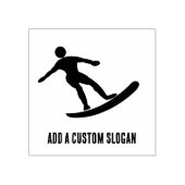 Cool Surfboard Guy Catching the Waves - eigen teks Rubberstempel (Afrduk)