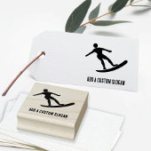 Cool Surfboard Guy Catching the Waves - eigen teks Rubberstempel