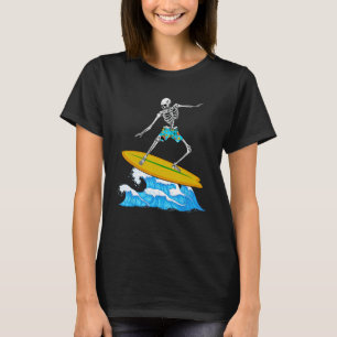 Cool surfen voor mannen vrouwen Skeleton Surfer Su T-shirt