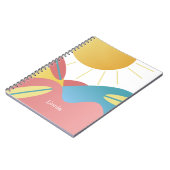 Cool Surfen Zon Naam Notitieboek (Linkerzijde)