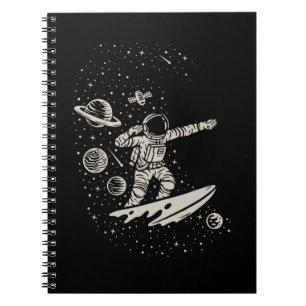 Cool Surfende Astronaut Space Planets Cosmonaut Notitieboek