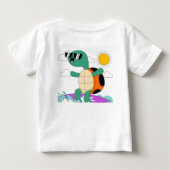 Cool Surfende Schildpad met Zonnebril (Achterkant)
