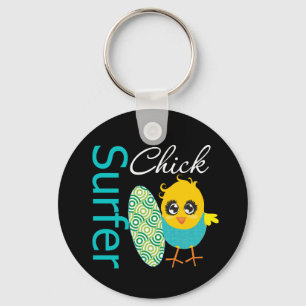 Cool Surfer Chick Sleutelhanger